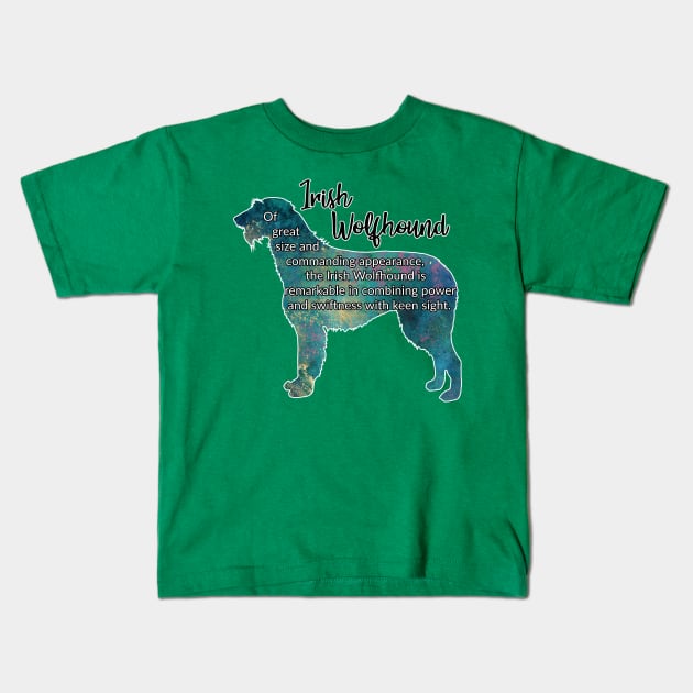 Irish Wolfhound Kids T-Shirt by ApolloOfTheStars